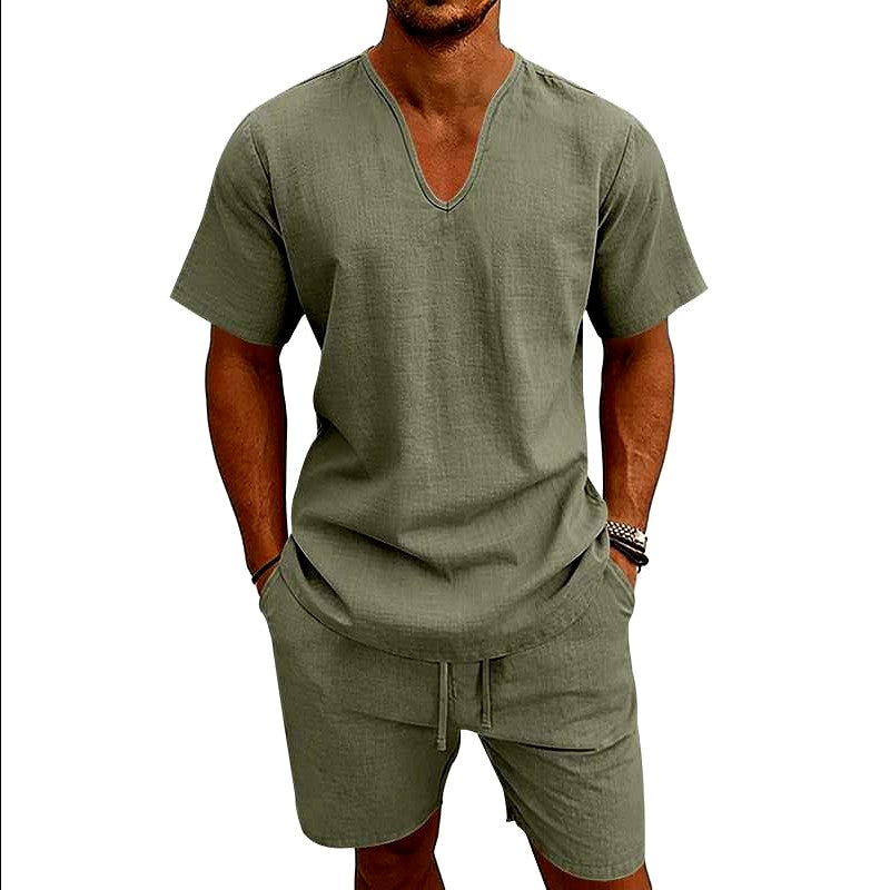 Erwin - Men's Linen Short Sleeve Co-ord Set