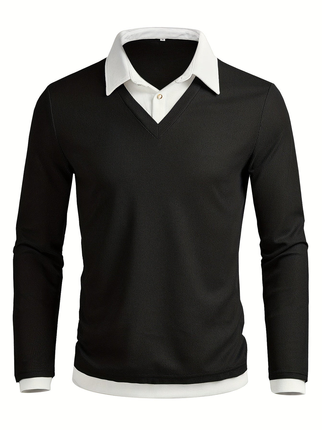 Adrian - Men's Slim Fit Contrast Collar Long Sleeve Sweater