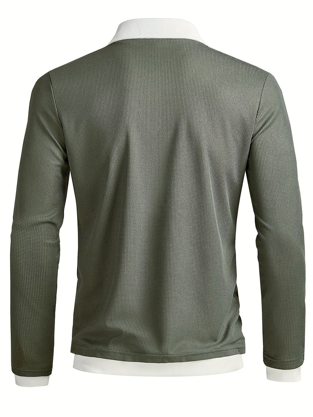 Adrian - Men's Slim Fit Contrast Collar Long Sleeve Sweater