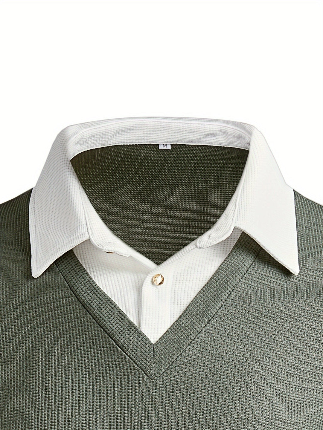 Adrian - Men's Slim Fit Contrast Collar Long Sleeve Sweater