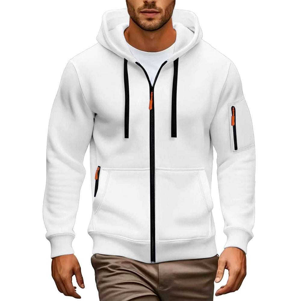 Adrian  - Men's Contrast Zip Hooded Sweatshirt 2