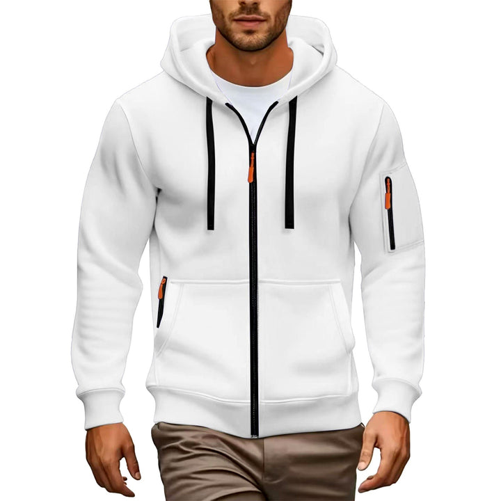 Adrian  - Men's Contrast Zip Hooded Sweatshirt 2