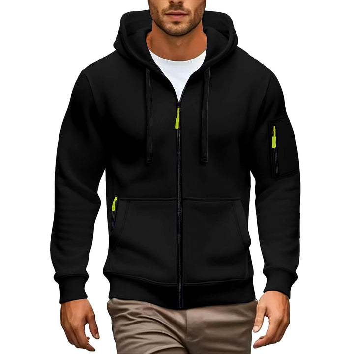 Adrian  - Men's Contrast Zip Hooded Sweatshirt 3
