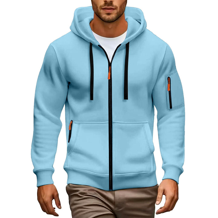 Adrian  - Men's Contrast Zip Hooded Sweatshirt 6