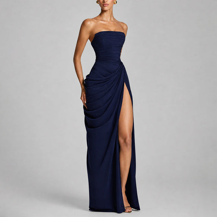 Alana - Women's Strapless High-Slit Wedding Guest Dress