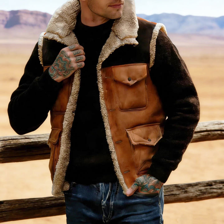 Alaric - Men's Vintage Suede Multi-Pocket Vest