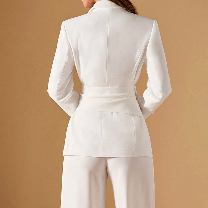 Alayah - Women's Asymmetric Ruched Waist Suit Set