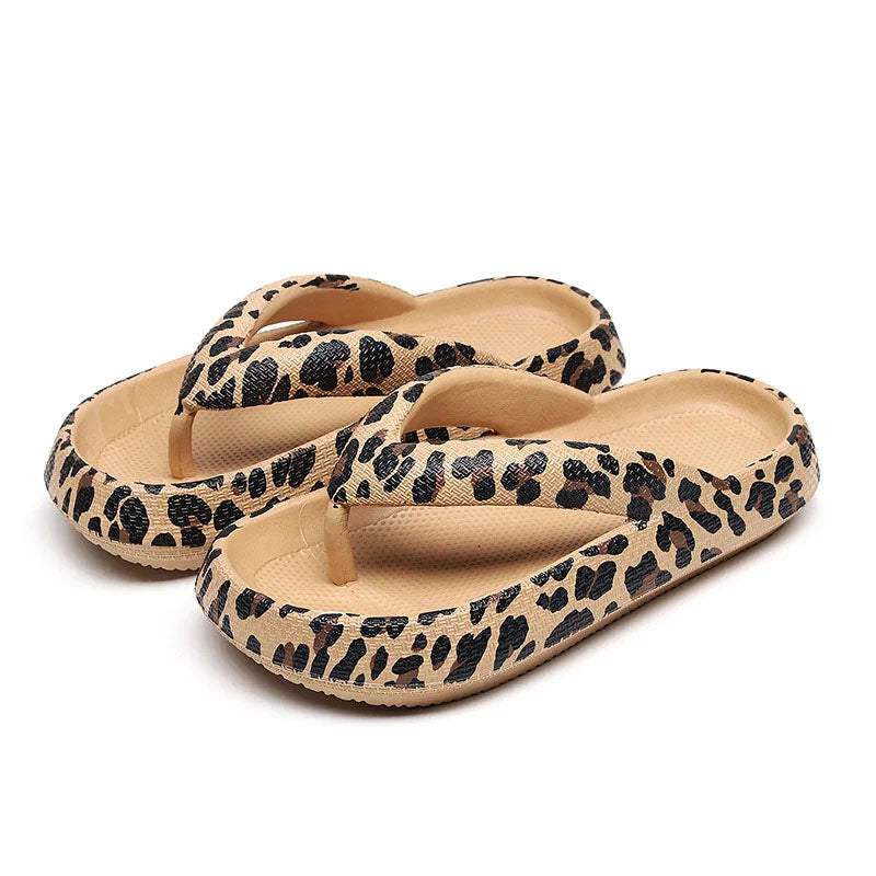 Alexis - Women's Mixed Print Platform Flip-Flops