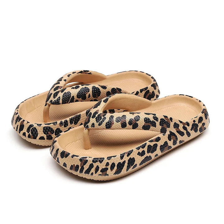 Alexis - Women's Mixed Print Platform Flip-Flops