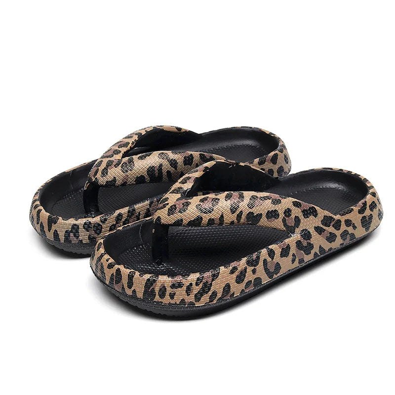 Alexis - Women's Mixed Print Platform Flip-Flops