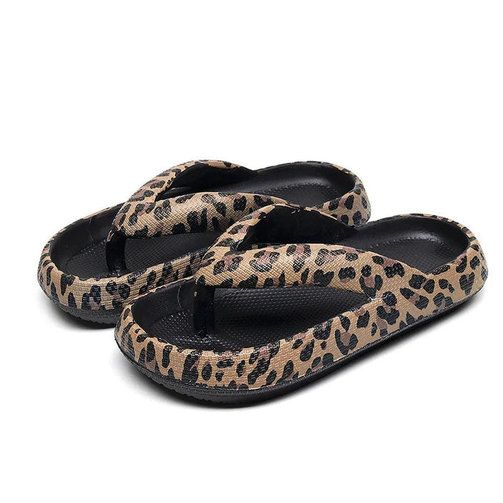 Alexis - Women's Mixed Print Platform Flip-Flops
