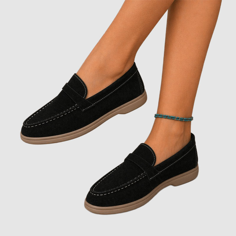 Amelia - Women's Suede Slip-On Loafer Flats