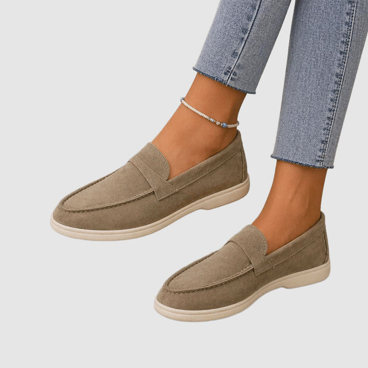 Amelia - Women's Suede Slip-On Loafer Flats