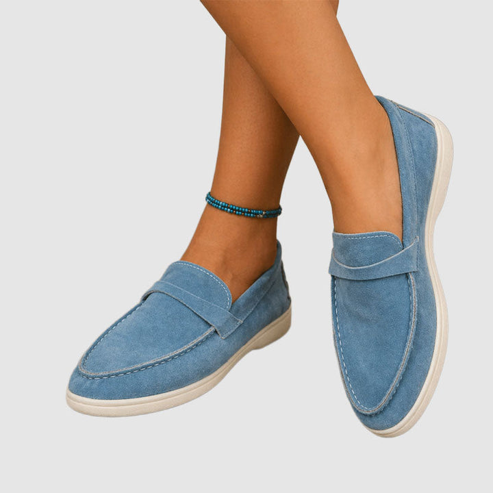Amelia - Women's Suede Slip-On Loafer Flats