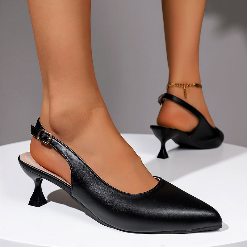 Amoura - Women’s Elegant Pointed-Toe Kitten Heels