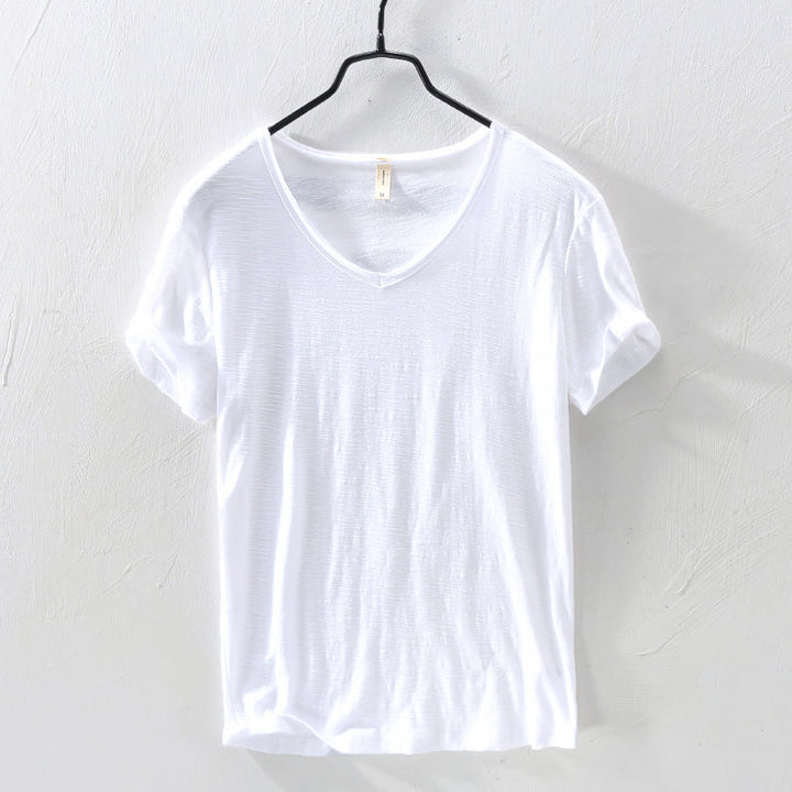 Andrew - Men's Relaxed Fit Cotton V-Neck Shirt