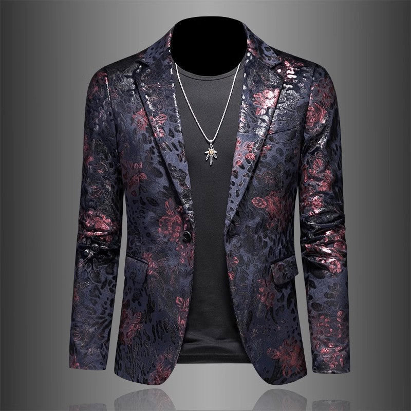 Archer - Men's Floral Jacquard Slim Fit Blazer