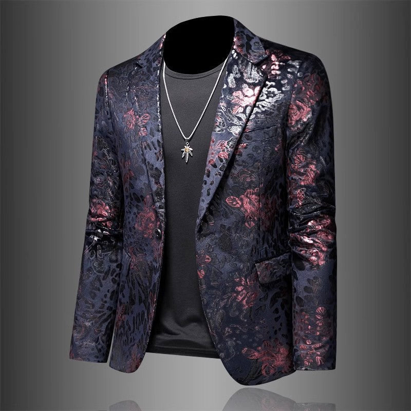 Archer - Men's Floral Jacquard Slim Fit Blazer