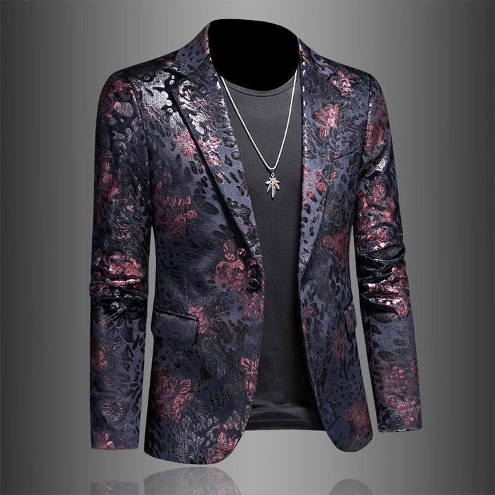 Archer - Men's Floral Jacquard Slim Fit Blazer