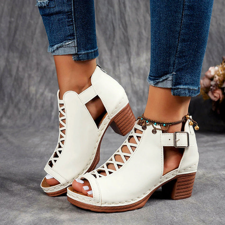 Ariella - Women’s Peep-Toe Cutout Heel Sandals