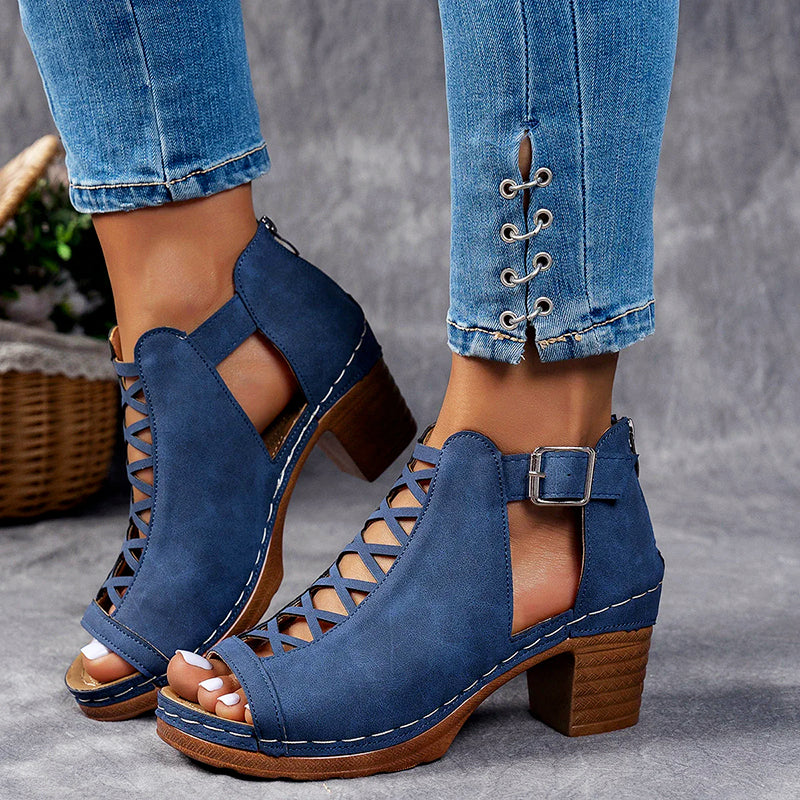 Ariella - Women’s Peep-Toe Cutout Heel Sandals