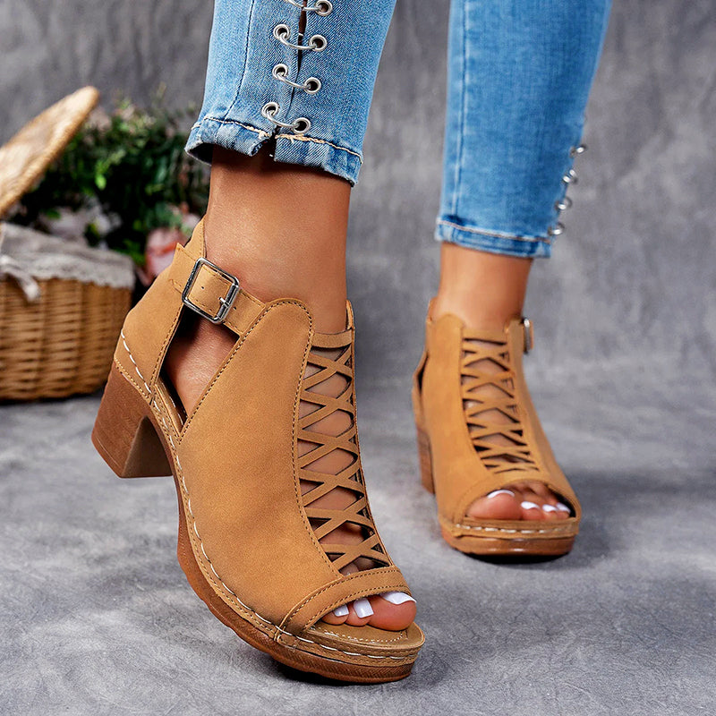 Ariella - Women’s Peep-Toe Cutout Heel Sandals
