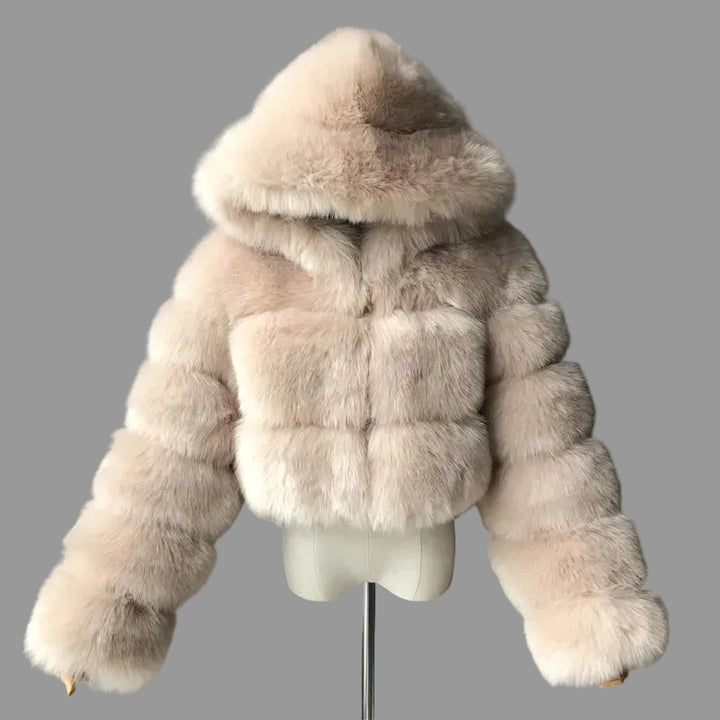 Arlene - Women's Faux Fur Hooded Jacket