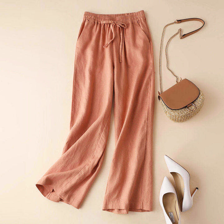 Aubrey - Women's Casual Linen Drawstring Pants