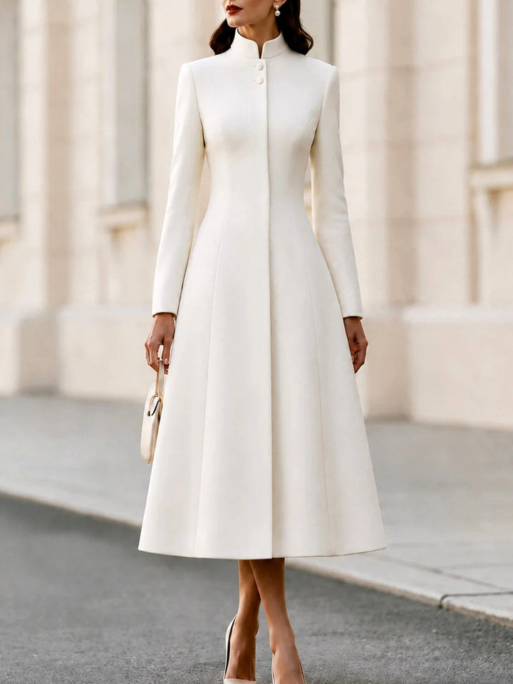 Avira - Women’s Women's Stand Collar A-Line Long Coat