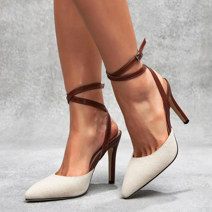 Barbara - Women's Wrap Strap Pointed Heels