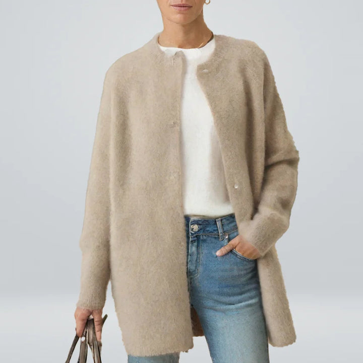 Beatrice - Women's Button-Front Cardigan with Relaxed Fit
