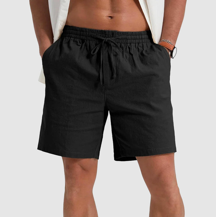 Blake - Men's Linen Drawstring Casual Shorts with Pockets