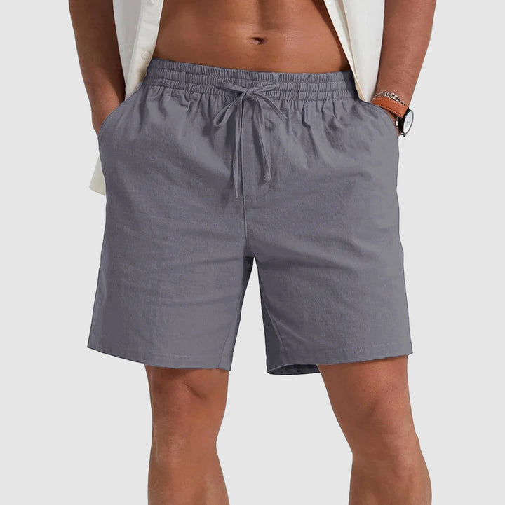 Blake - Men's Linen Drawstring Casual Shorts with Pockets