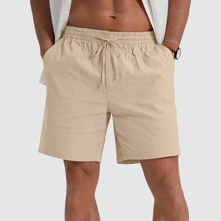 Blake - Men's Linen Drawstring Casual Shorts with Pockets