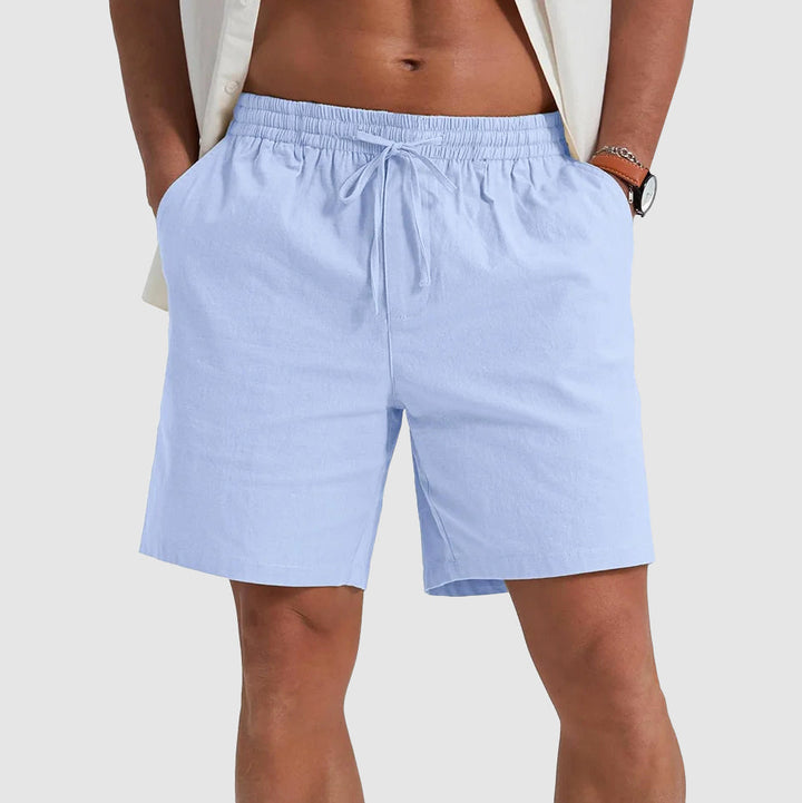 Blake - Men's Linen Drawstring Casual Shorts with Pockets