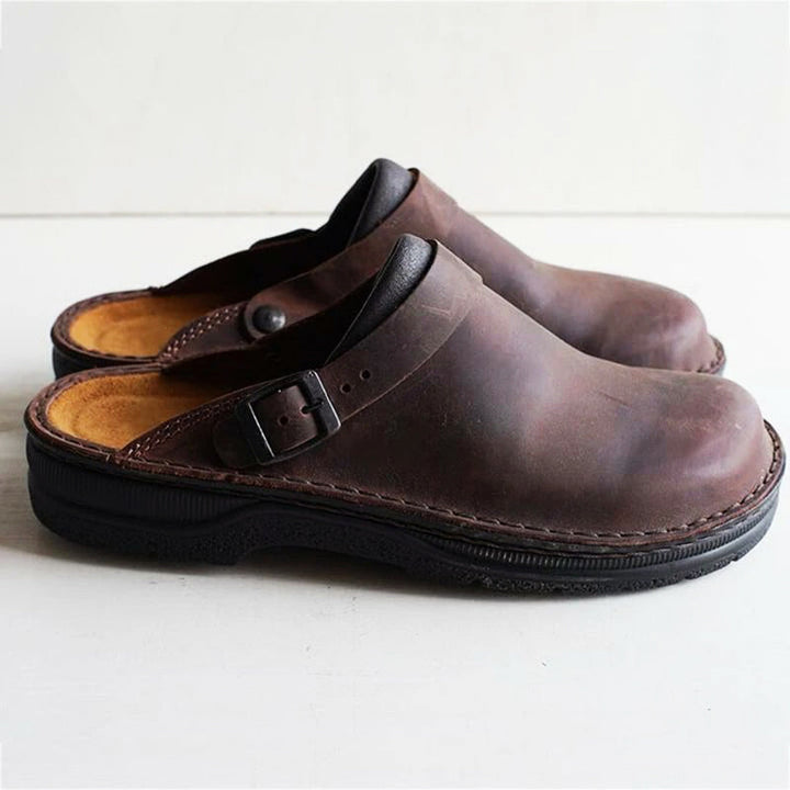 Brenda - Women's Closed Rounded Toe Slip-On Mules