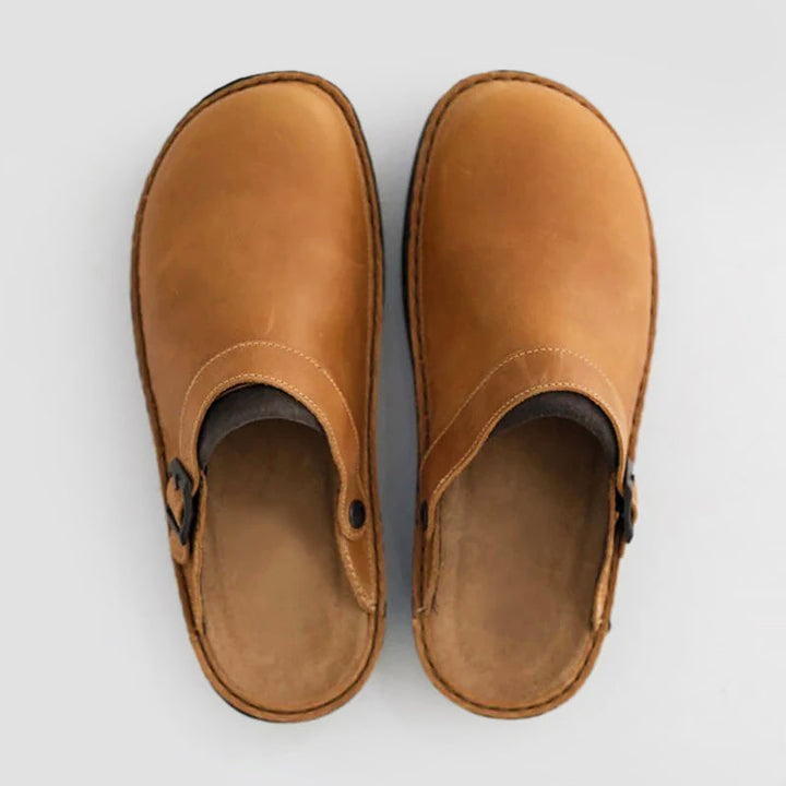 Brenda - Women's Closed Rounded Toe Slip-On Mules