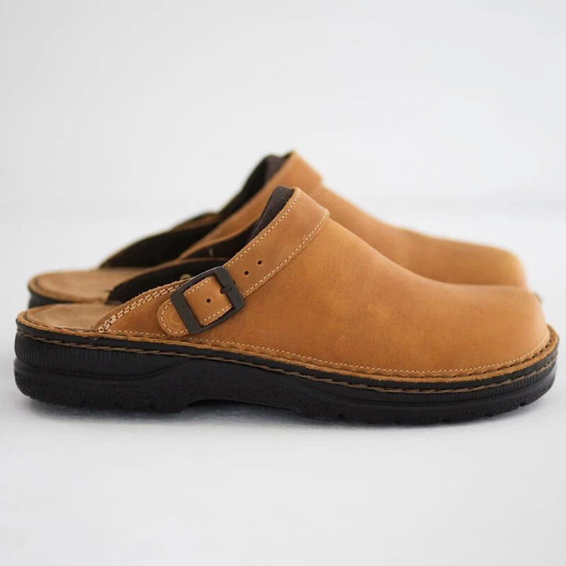 Brenda - Women's Closed Rounded Toe Slip-On Mules