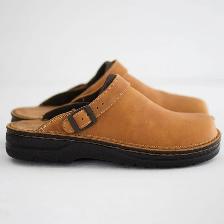 Brenda - Women's Closed Rounded Toe Slip-On Mules