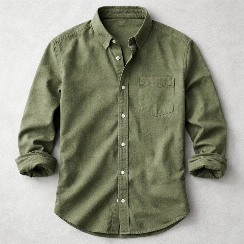 Caleb - Men's Long Sleeve Button-Up Shirt