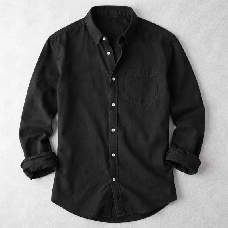 Caleb - Men's Long Sleeve Button-Up Shirt
