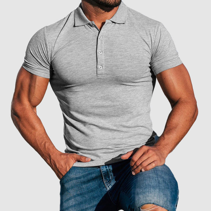 Caleb - Men's Four-Button Casual Polo T-Shirt