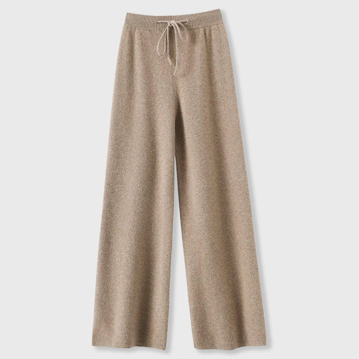 Casey - Women's Ribbed Knit Wide-Leg Lounge Pants