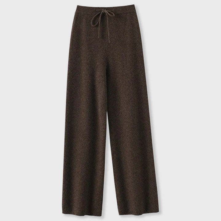 Casey - Women's Ribbed Knit Wide-Leg Lounge Pants