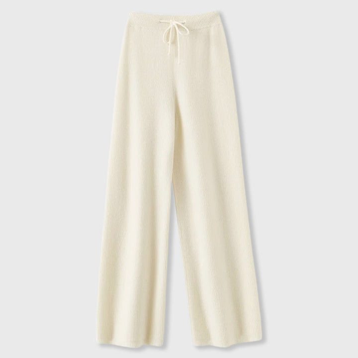 Casey - Women's Ribbed Knit Wide-Leg Lounge Pants