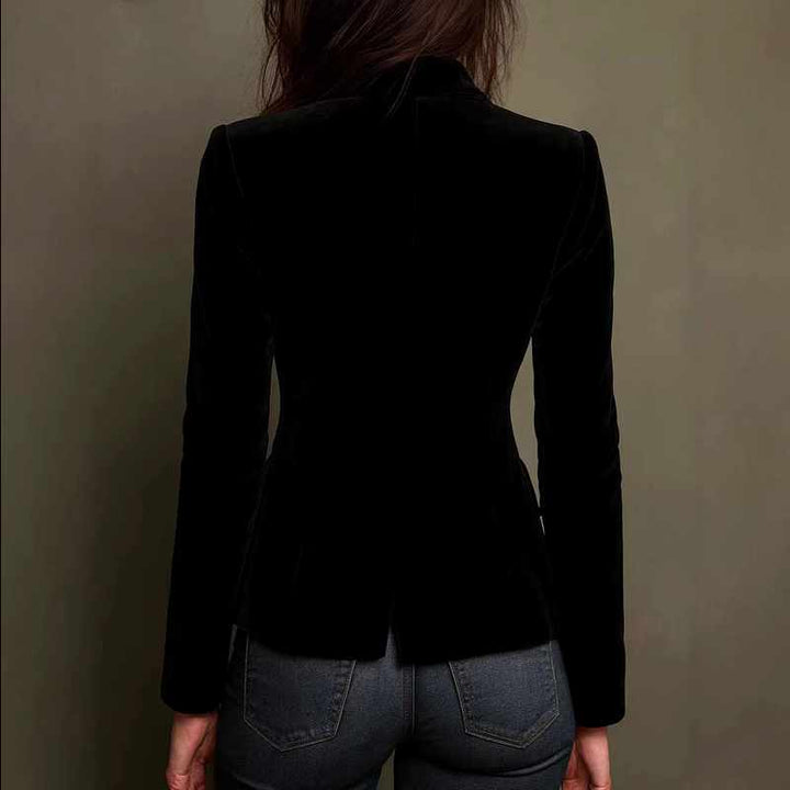 Chantelle - Women's Velvet Floral Embroidery Blazer