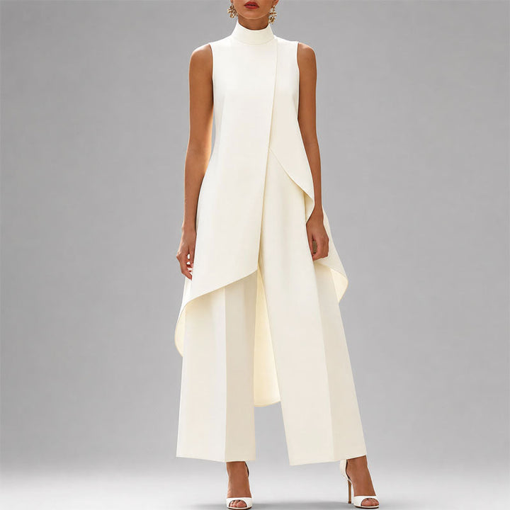 Charlotte - Women's Asymmetrical Overlay Two-Piece Set