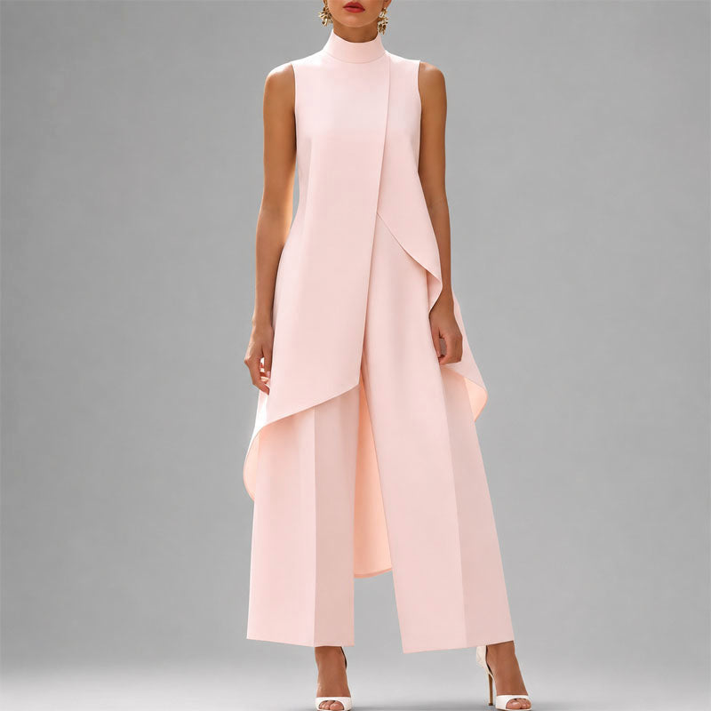 Charlotte - Women's Asymmetrical Overlay Two-Piece Set