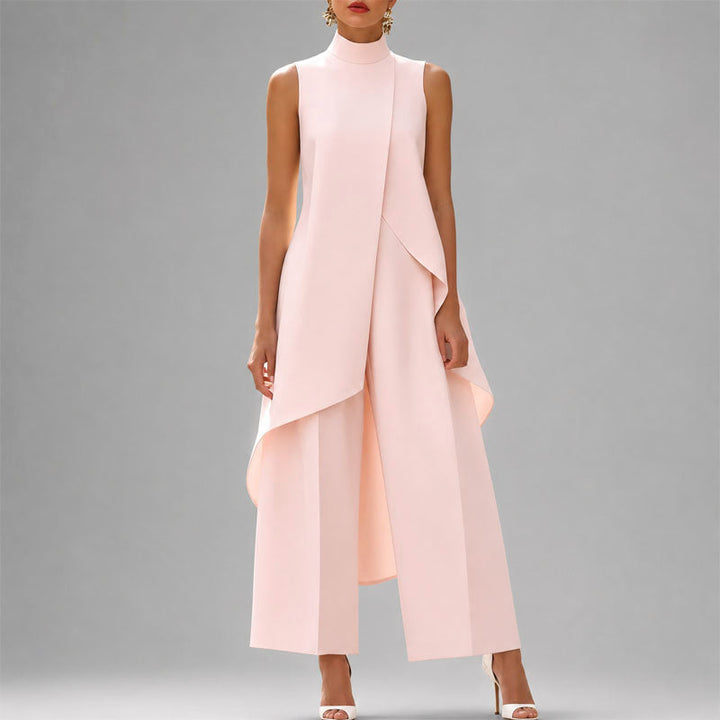 Charlotte - Women's Asymmetrical Overlay Two-Piece Set