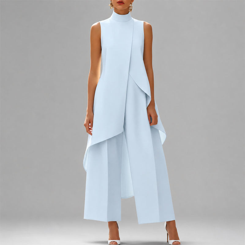 Charlotte - Women's Asymmetrical Overlay Two-Piece Set